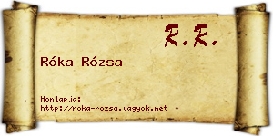 Róka Rózsa névjegykártya