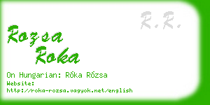 rozsa roka business card