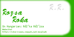 rozsa roka business card